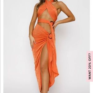 White Fox top & skirt set